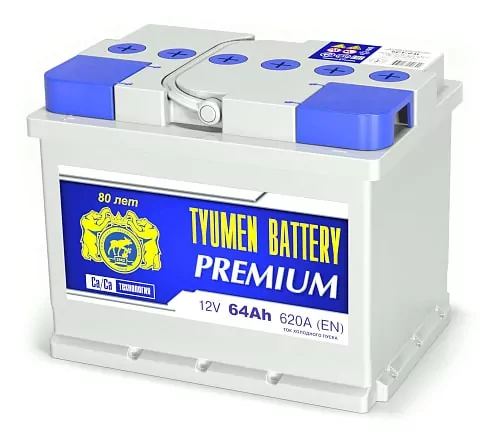 Тюмень PREMIUM 64Ah 620A R+