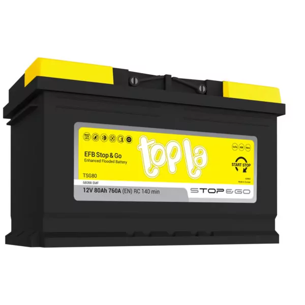 TOPLA EFB Stop and Go 80 Ah 800 A