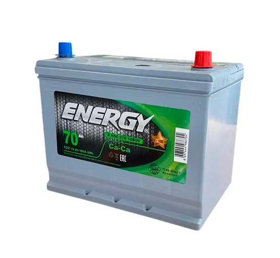 Аккумулятор ENERGY Asia 12V 70Ah 700A R+