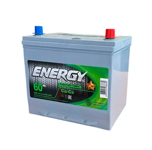 Аккумулятор ENERGY Asia 12V 60Ah 600A R+