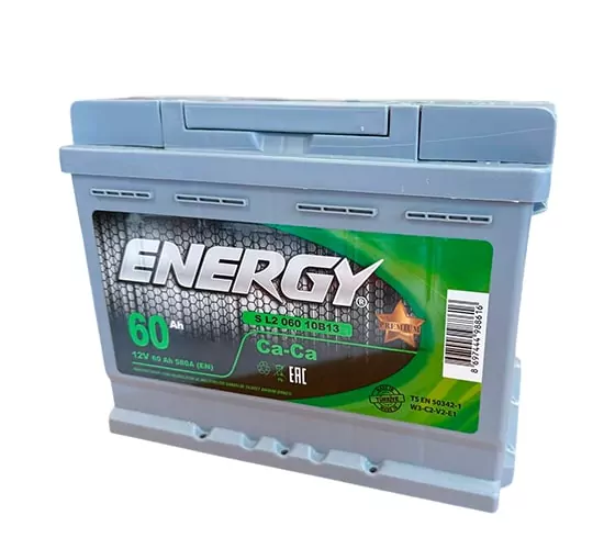Аккумулятор ENERGY 12V 60Ah 580A L+